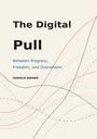 "The Digital Pull: Between Progress, Freedom, and Overwhelm" von Harald Riener. Bunte Linien kreuzen sich geschwungen.