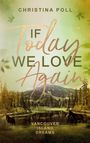 „If Today We Love Again“ von Christina Poll. Vancouver Island. Landschaft mit See und Bäumen, Pferde am Ufer.