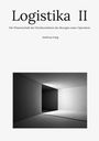 "Logistika II" oben, "Andreas Jung" unten; eine minimalistisches, schwarz-weißes Bild mit dunklem Raum.
