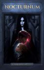 "NOCTURNUM" oben, darunter eine mystische Illustration: Drei Figuren, eindrucksvoll und düster, eine mit leuchtenden Augen.