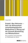 Cover eines Buches mit dem Titel "Projekt Bee Welcome". Bunte vertikale Streifen in Grautönen und Gelb.