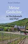 „Josef Zonker: Meine Gedichte in Hochdeutsch und Platt“. Ein Schloss steht vor grünen Hügeln und einem Weinberg.