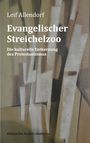 „Leif Allendorf, Evangelischer Streichelzoo. Die kulturelle Entkernung des Protestantismus. Edition Die Dunkle Akademie“. Abstrakte Kunst.