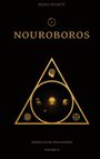 „DEJAN NEORČIĆ“, „NOUROBOROS“, Symbolik in Dreieck; „HERMETISCHE PHILOSOPHIE, VOLUME II“. Gold auf schwarzem Hintergrund.