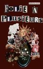Text: "FOLIE À PLUSIEURS" und "katharina stertz", darunter Collage mit Maske, Rosen, Gehirn und Herz.