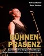 Im Fokus steht eine Frau in einem funkelnden Kleid, vor einem Retro-Mikrofon. Texte: "BÜHNENPRÄSENZ" und Autorennamen.