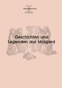 Text: "Geschichten und Legenden aus Midgard". Illustration: Vier Frauen um ein Lagerfeuer, Blumenkränze auf den Köpfen.