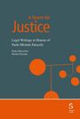 „A Quest for Justice“ ist groß zu lesen. Darunter steht: „Legal Writings in Honour of Paolo Michele Patocchi". Orange Kreise verzieren.