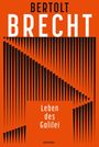 Text: "Bertolt Brecht, Leben des Galilei, Anaconda". 
Oranges Cover mit schwarzen, dreieckigen Mustern.
