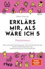 Petra Cnyrim: Erklär’s mir, als wäre ich 5. Feminismus. Fragezeichen, Symbole und pink-gelbes Design.