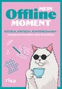 „Mein Offline-Moment: Rätseln, Kritzeln, Runterkommen – entspannte Auszeiten ohne Screentime.“ Illustration: Katze mit Tasse.