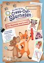 „Ein Fall für die Cross-Out-Spürnasen – Der Waschbär war's nicht“. Illustration mit Fuchs und Maus als Detektive.