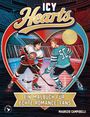 "EIN MALBUCH FÜR ECHTE ROMANCE-FANS", zeigt zwei Eishockeyspieler in Aktion in einem herzförmigen Rahmen.