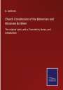 B. Seifferth: Church Constitution of the Bohemian and Moravian Brethren, Buch