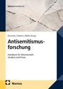 „Antisemitismusforschung. Handbuch für Wissenschaft, Studium und Praxis.“ Ein Nomos-Buchcover mit gemustertem Steinmotiv.