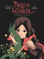 Eine Illustration zeigt ein Mädchen mit Pinsel, das einen Baumstamm mit Blättern umarmt. Texte: "Parsley's Gemälde", Autoren.