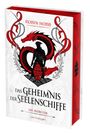 "Robin Hobb, Das Geheimnis der Seelenschiffe, Der Freibeuter." Silhouette eines Mannes vor einem roten Drachen und Schiff.