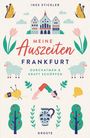 "INÉS STICKLER MEINE Auszeiten FRANKFURT DURCHATMEN & KRAFT SCHÖPFEN DROSTE", Schmetterlinge, Schafe und Yoga-Motiv.
