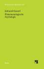 Edmund Husserl: Phänomenologische Psychologie, Buch