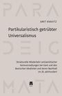 AMIT KRAVITZ: "Partikularistisch getrübter Universalismus" auf hellem Hintergrund. Unten ist ein Meiner-Logo.