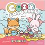 "Mein COZY Coloring Animals. Mit süßen Ausmal-Stickern." Ein Fuchs und ein Hase dekorieren Cupcakes.