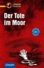 "Der Tote im Moor", "LERNKRIMI 3 Kurzkrimis", "Gemeinsamer Europäischer Referenzrahmen A1", Hand ragt aus Wasser.