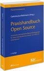 "Praxishandbuch Open Source" in großen Buchstaben. Blaues Buchcover, gelbe und weiße Schrift, Herausgeber sind Galetzka/Jun/Roßmann.