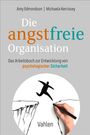 "Die angstfreie Organisation" – Hand zeichnet Brückensprung in Schlucht.