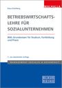 Cover von "Betriebswirtschaftslehre für Sozialunternehmen", 7. Auflage. Blaues und rotes Design mit "WALHALLA" Logo.