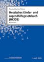 Text: "Hessisches Kinder- und Jugendhilfegesetzbuch (HKJGB) Kommentar." Blaues Cover mit verstreuten Buchstaben.