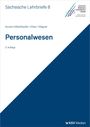 Text: "Sächsische Lehrbriefe 8, Personalwesen, 3. Auflage." Logo oben rechts mit geometrischen Formen.