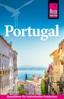 "Portugal", "Reise Know-How". Bunte Häuser mit Blumen, Meer im Hintergrund, blauer Himmel und ein Vogel als Logo.