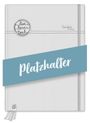 Platzhalter, live love teach, Schulplaner 2024/25. Illustration eines Planers mit elastischem Band und Lesezeichen.