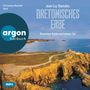 "Jean-Luc Bannalec BRETONISCHES ERBE" und "Kommissar Dupins sechzehnter Fall" über einer Küstenlandschaft. Logo: argon hörbuch.