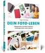 "DEIN FOTO-LEBEN" in Blau. Darunter Fotos und Geräte. Ein Paar schaut auf ein Laptop. Unten fotoreiche Szenen.