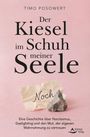 "Der Kiesel im Schuh meiner Seele", ein Zettel mit "Noch", daneben ein Stein, rosa Hintergrund. Schirner Verlag Logo.