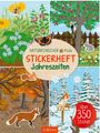 NATURFORSCHER Kids STICKERHEFT Jahreszeiten, über 350 Sticker. Illustrationen der vier Jahreszeiten mit Tieren und Pflanzen.