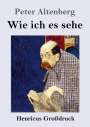 Peter Altenberg: Wie ich es sehe (Großdruck), Buch