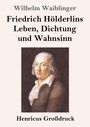 "Friedrich Hölderlins Leben, Dichtung und Wahnsinn" von Wilhelm Waiblinger. Darunter ein Porträt von Friedrich Hölderlin.