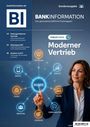 „FOKUSTHEMA: Moderner Vertrieb“, Frau tippt auf das Wort „KUNDE“, umgeben von Symbolen: DIGITAL, ANALYSE, ONLINE.
