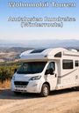 "Wohnmobil Touren: Andalusien Rundreise (Winterroute)". Ein weißes Wohnmobil steht in einer hügeligen Landschaft.