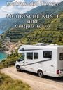 "Wohnmobil Touren, LIGURISCHE KÜSTE und Cinque Terre" steht über einem Wohnmobil mit Küstenlandschaft im Hintergrund.