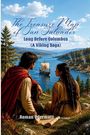 „The Treasure Map of San Salvador: Long Before Columbus (A Viking Saga)“ ist oben zu lesen. 

Ein Mann und eine Frau blicken auf ein Wikinger-Schiff auf einem Fluss mit bewaldeten Ufern.