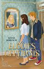 "ELÓDIES GEHEIMNIS" und "KATJA KOBUSCH" in goldener Schrift. Illustration: Zwei Personen betrachten ein Spiegelbild.