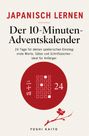 Titel: "Japanisch lernen: Der 10-Minuten-Adventskalender". Roter Kreis mit japanischen Zeichen und Blütenmotiv unten.