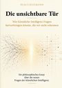 "Die unsichtbare Tür" von Klaus Kleemann: Ein Essay über KI-Fragen. Illustration mit vernetzten Punkten und Linien.