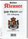 "Eutiner Klemmer, Jahr Christi 2027, 285. Jahrgang." Darunter ein farbiges, detailliertes Wappen mit Krone.