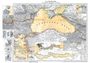 „Das Schwarze Meer“ in großen Buchstaben, eingerahmt von Land- und Meereskarten mit detaillierten geografischen Details.