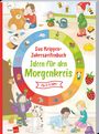 Text: "Das Krippen-Jahreszeitenbuch. Ideen für den Morgenkreis. Für 0-3 Jahre." Farbiges Rund mit spielenden Kindern.