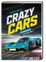 Titel: "CRAZY CARS - Die schnellsten Autos der Welt". Autor: Roland Löwisch. Schnelles, blaues Auto auf Rennstrecke.
